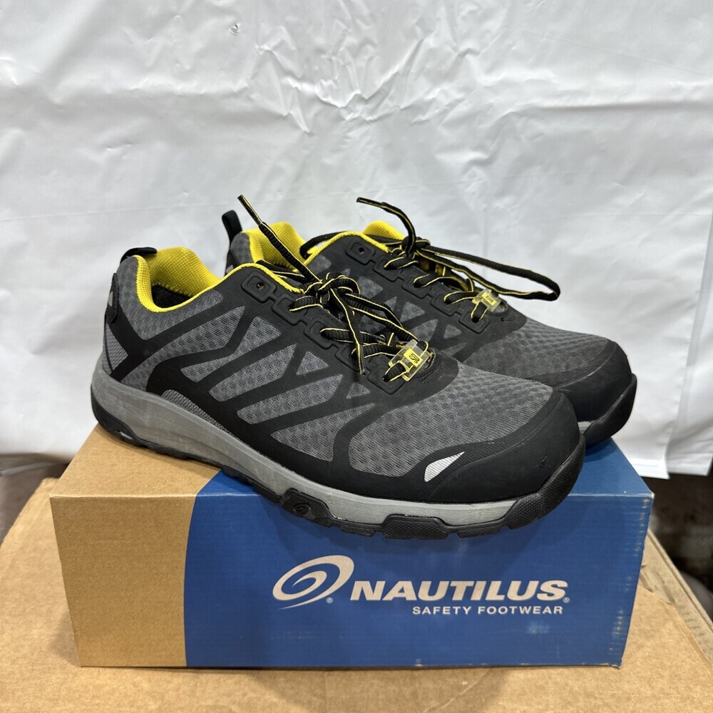 Nautilus Velocity N2426 Men's US 11M Gray Yellow Carbon Toe Work Shoes EBS706